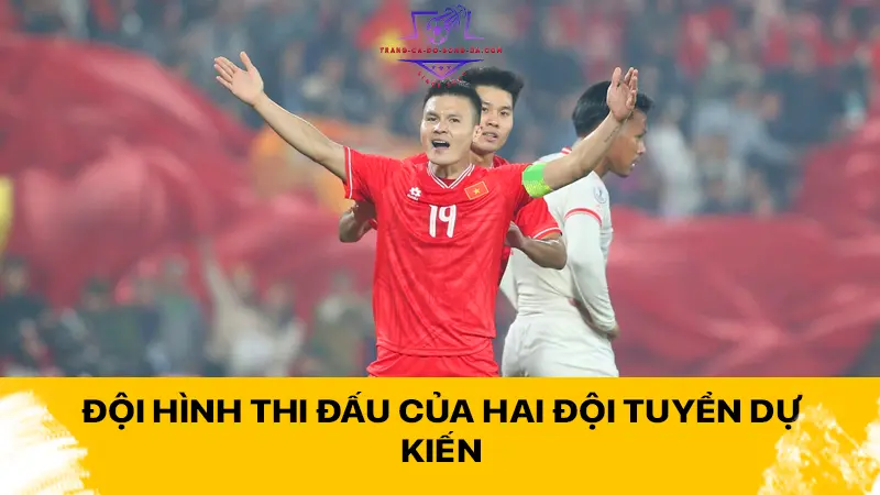 Đội hình thi đấu của hai đội tuyển dự kiến